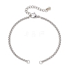 304 Stainless Steel Box Chain Bracelet Making AJEW-JB01505-1