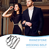 Rhinstone Flower Bridal Belt for Wedding Dress AJEW-WH0515-23A-7