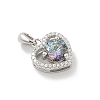 925 Sterling Silver Micro Pave Clear Cubic Zirconia Charms STER-U008-01P-01-2