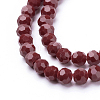Faceted(32 Facets) Glass Beads Strands LS-EGLA-J042-4mm-24-3