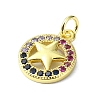 Brass Micro Pave Colorful Cubic Zirconia Pendants KK-H475-19G-08-2