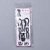 Plastic Hair Forks Sets OHAR-WH0016-16B-3
