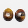 Oval Natural Tiger Eye Cabochons G-K020-14x10mm-04-1