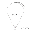 Elegant Stainless Steel 10mm Round Shell Pearl Bead Pendant Necklaces for Daily Wear DW4894-1-2