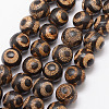 Tibetan Style 3-Eye dZi Beads G-K166-02-12mm-L1-02-1