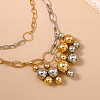 Alloy Round Beaded Tassel Double Layer Waist Belly Chains for Women FS-WGA8D7B-01-4