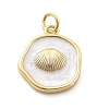Ocean Theme Brass Enamel Pendants KK-Q029-01J-G-1