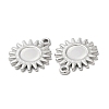 Non-Tarnish 304 Stainless Steel Pendant Cabochon Settings LS-STAS-L020-012P-2