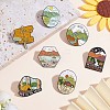 7Pcs 7 Style Outdoor Travel Word Enamel Pins JBR094A-6