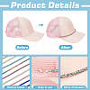 12Pcs Platinum Alloy Rhinestone Hat Chains AJEW-NB0009-42-3