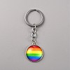 Glass Keychain KEYC-WH0024-18P-02-1