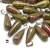 Natural Unakite Pendants X-G-T081-08-1