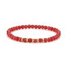 Round Natural Malaysia Jade(Dyed) Bead Stretch Bracelets BJEW-JB09127-4