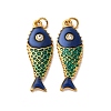 304 Stainless Steel Enamel Pendants STAS-H475-07G-1