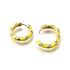 Brass Micro Pave Clear Cubic Zirconia Huggie Hoop Earrings EJEW-H121-22G-01-2
