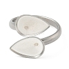 304 Stainless Steel Cuff Rings Components X-STAS-K279-02E-P-2