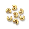 Brass Crimp Beads Covers KK-P232-14G-3