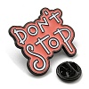 Inspirational Word Black Alloy Brooches JEWB-G037-01B-2