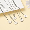 Natural Shell Initial Necklaces NJEW-JN03420-7