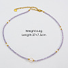 Handmade Natual Pearl & Natural Amethyst & Shell Beaded Necklaces XL1709-7-1