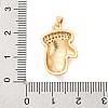 Brass Micro Pave Cubic Zirconia Pendants KK-C076-28G-3