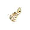 Brass Micro Pave Cubic Zirconia Charms KK-H077-02G-02-2