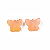 Two Tone Spray Painted Transparent Acrylic Beads ACRP-S679-38-3