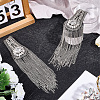 Teardrop Iron Chain Tassel with Rhinestone Epaulettes AJEW-WH20006-326C-P-4