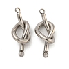 304 Stainless Steel Knot Links Connector Charms STAS-K290-02P-1