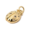 Brass Micro Pave Clear Cubic Zirconia Pendants KK-H267-077G-02-2