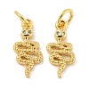 Rack Plating Brass Micro Pave Clear Cubic Zirconia Pendants KK-B093-02G-G-1