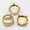 Flat Round Brass Sew on Prong Settings X-KK-N0084-A13-12mmG-1