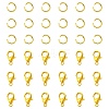 Zinc Alloy Lobster Claw Clasps FIND-FS0002-40G-1