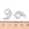 304 Stainless Steel Pendant Cabochon Settings X-STAS-N114-28P-3
