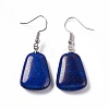 Natural Dyed Lapis Lazuli Trapezoid Dangle Earrings EJEW-D188-02P-08-2