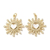 Brass Micro Pave Clear Cubic Zirconia Pendants KK-B083-36B-G-1