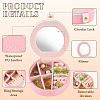 Round PU Leather & Plastic Jewelry Set Storage Box CON-TAC0014-06B-4