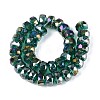 Electroplate Transparent Glass Beads Strands EGLA-N022-04A-D10-2