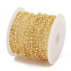 Brass Round Beaded Link Chains CHC-M025-20G-4