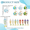 28Pcs 14 Styles Zinc Alloy Enamel Pendants ENAM-AR0001-96-2
