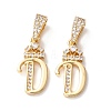 Eco-Friendly Brass Micro Pave Cubic Zirconia Pendants KK-K265-01G-D-1