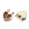 Alloy Enamel Charms X-ENAM-T012-02G-RS-3