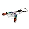 7 Chakra Natural Gemstone Tassel Keychain G-C066-06A-3