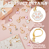 24Pcs 6 Styles Alloy Enamel Pendant Locking Stitch Markers HJEW-HS00080-4