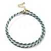 Polyester Cord Braided Necklace Makings MAK-L043-03G-19-1