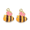 Brass Enamel Charms KK-F933-13G-04-1
