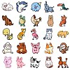 50 Pieces Cartoon Animal Doodle Paper Stickers STIC-R001-29-3