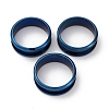 201 Stainless Steel Grooved Finger Ring Settings STAS-TAC0001-10C-L-5