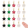 DICOSMETIC 20Pcs 5 Colors Brass Micro Pave Cubic Zirconia Pendants FIND-DC0001-55-1