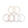 304 Stainless Steel Hoop Earrings EJEW-YW0001-01F-1